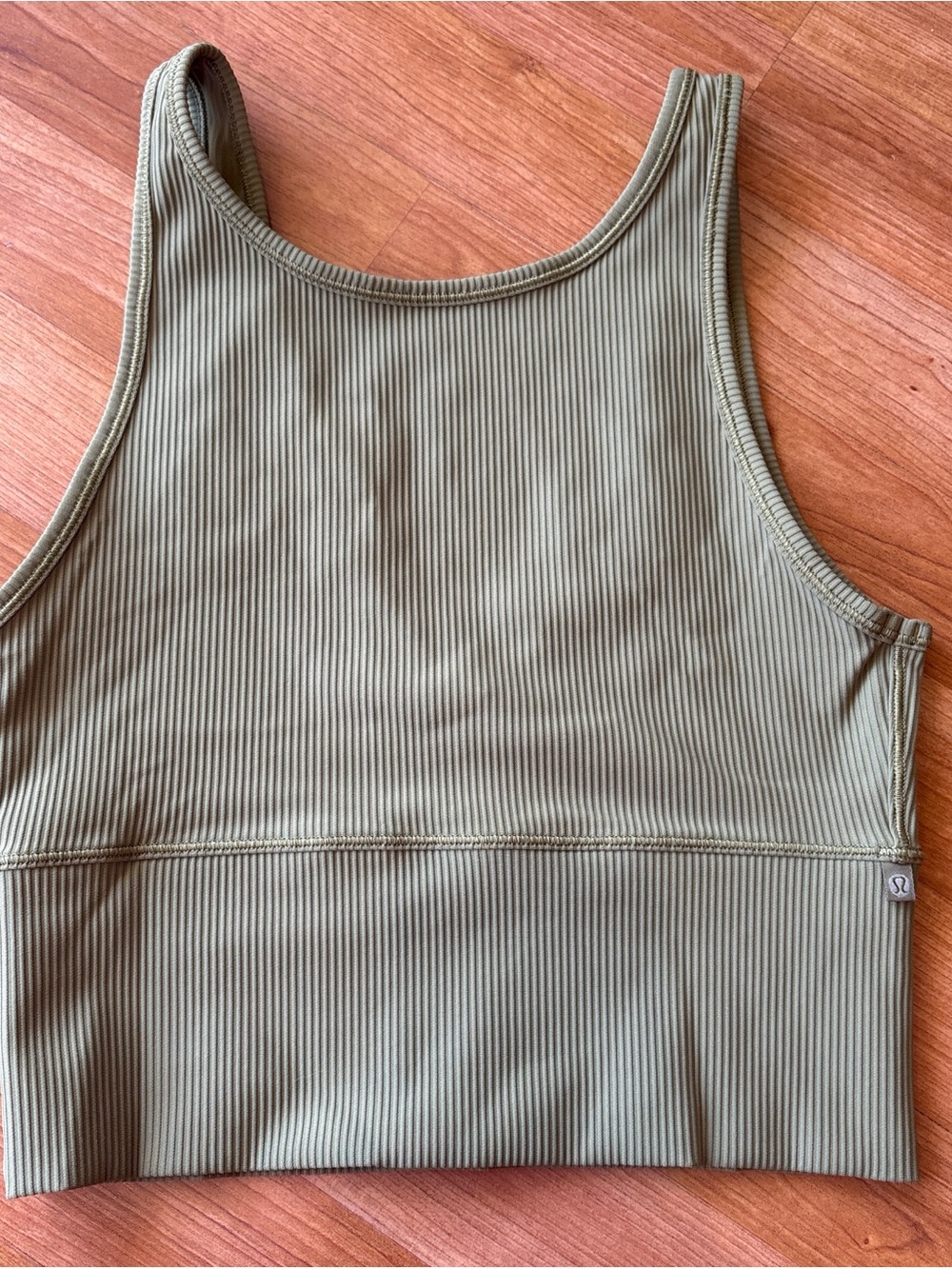 lululemon athletica Olive Ribbed Tank Top